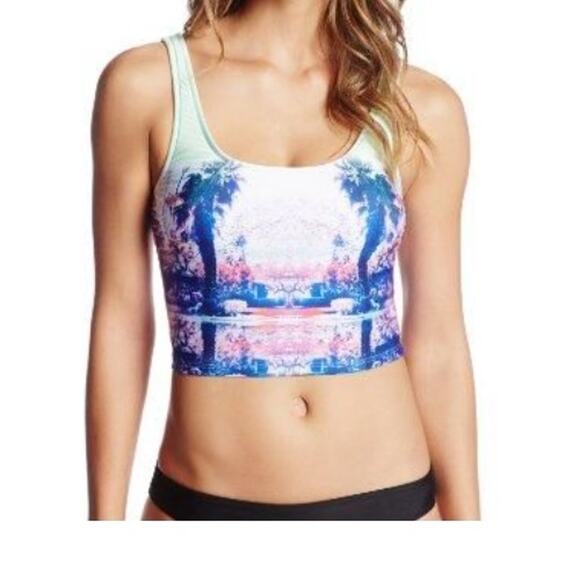 NEW Seafolly Tankini Bikini Top US 10 / AUS 14 Swimwear Desert Springs Palm Tree - Picture 9 of 9